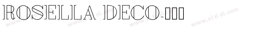 Rosella Deco字体转换
